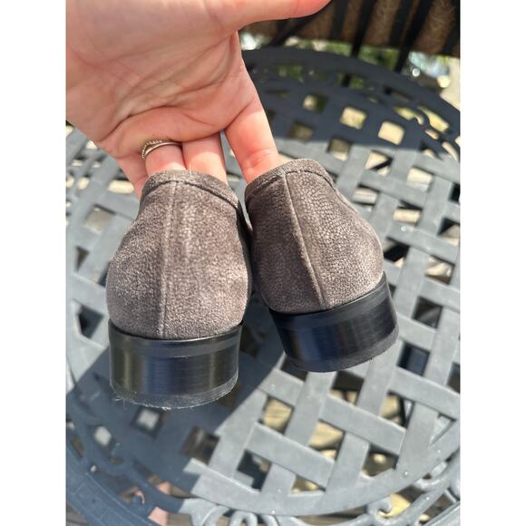 Aquatalia Suede Loafers Women’s 6.5 Gray Made in Italy Slip-On - Picture 6 of 7